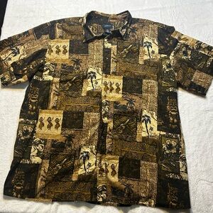 Harbor Bay 3X Vintage Hawaaian Patterned Cotton Men's Shirt